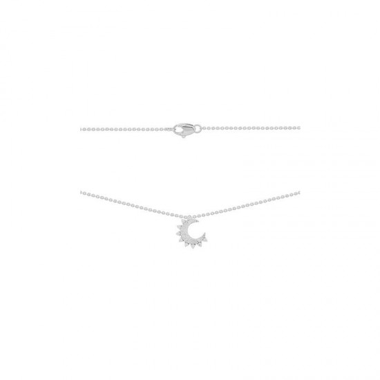 Little Moon Silver Necklace For Women