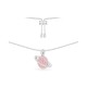 Pink Silver Planet Necklace For Womens