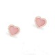 Rose Gold Pink Heart Earring