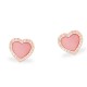 Rose Gold Pink Heart Earring