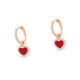 Rose Gold Red Earrings For Womens