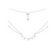 Silver Butterfly Double Clavicle Necklace